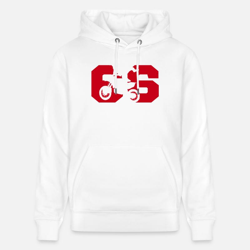 Moto 66 motard - Sweat à capuche bio CRUISER Stanley/Stella Unisexe - blanc