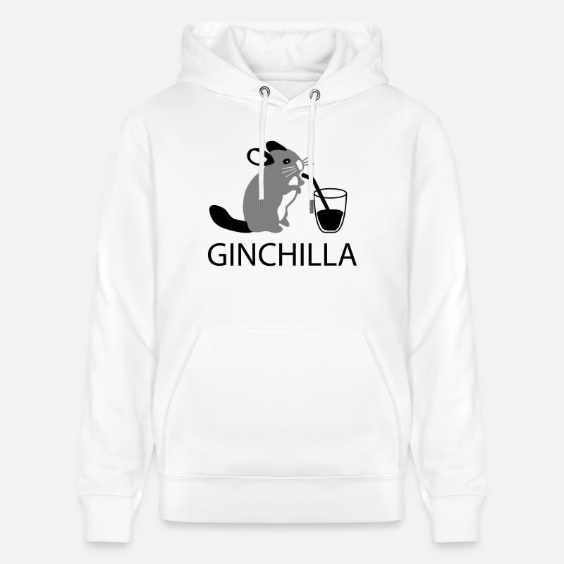 ginchilla - Gin et de refroidissement - Sweat à capuche bio CRUISER Stanley/Stella Unisexe - blanc