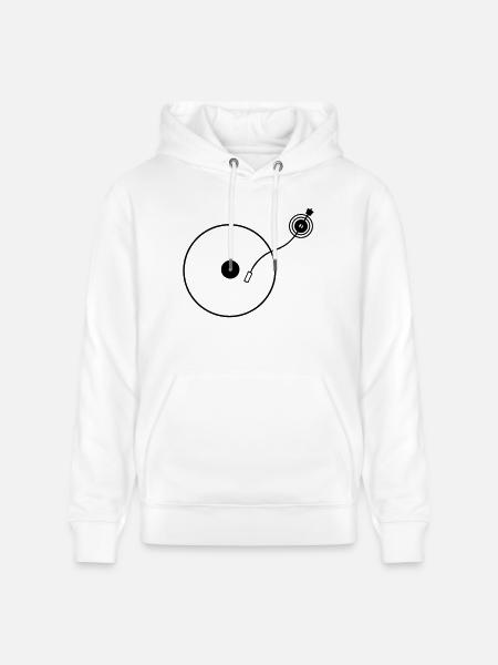 turntable - Sweat à capuche bio CRUISER Stanley/Stella Unisexe - blanc