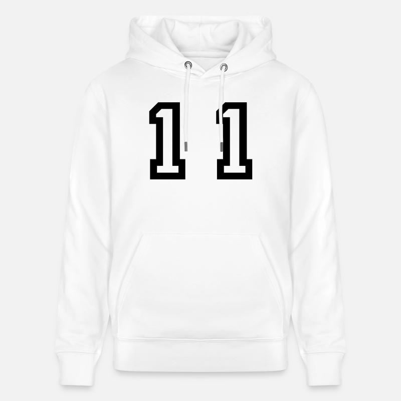 Nummer - 11 - elf - Stanley/Stella Unisex Bio-Hoodie CRUISER  - Weiß