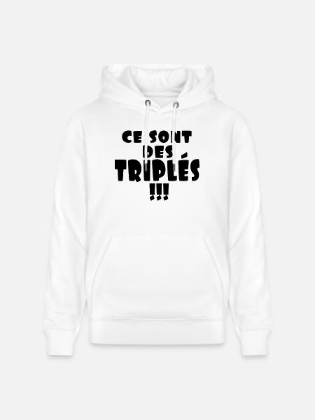 ce sont des triplés - Sweat à capuche bio CRUISER Stanley/Stella Unisexe - blanc
