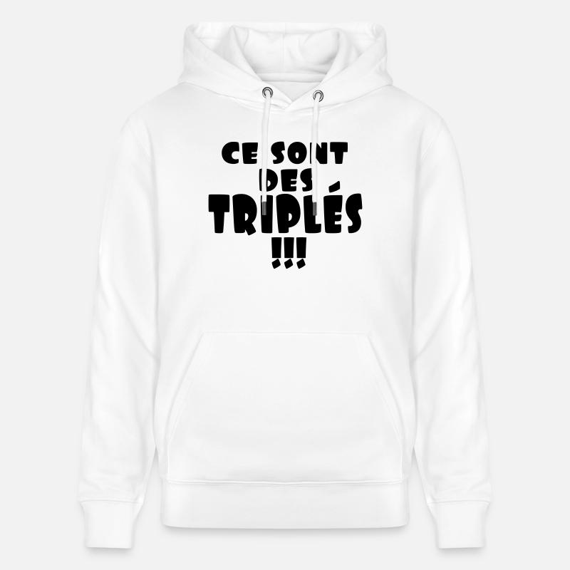 ce sont des triplés - Sweat à capuche bio CRUISER Stanley/Stella Unisexe - blanc
