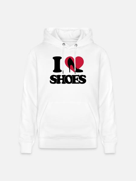 I love shoes - Stanley/Stella CRUISER Unisex Organic Hoodie - white