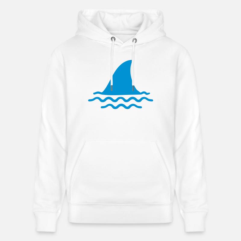 Requin - Sweat à capuche bio CRUISER Stanley/Stella Unisexe - blanc