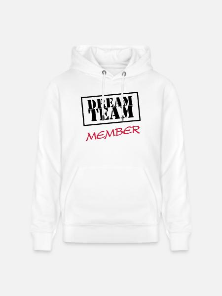 Dream Team Member - Stanley/Stella CRUISER Unisex Organic Hoodie - white