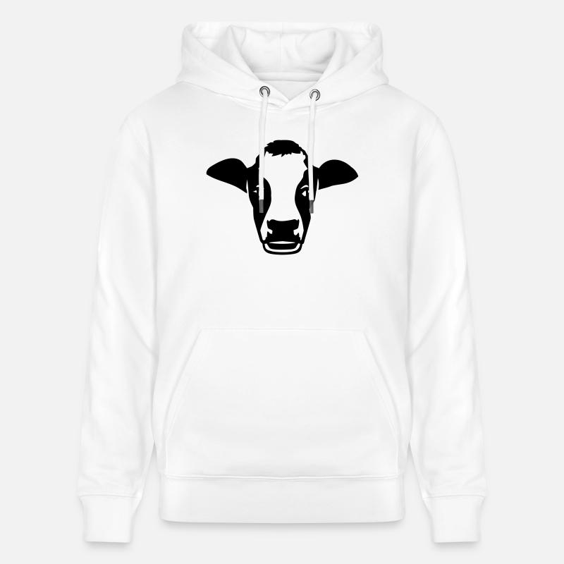 Vache - Sweat à capuche bio CRUISER Stanley/Stella Unisexe - blanc
