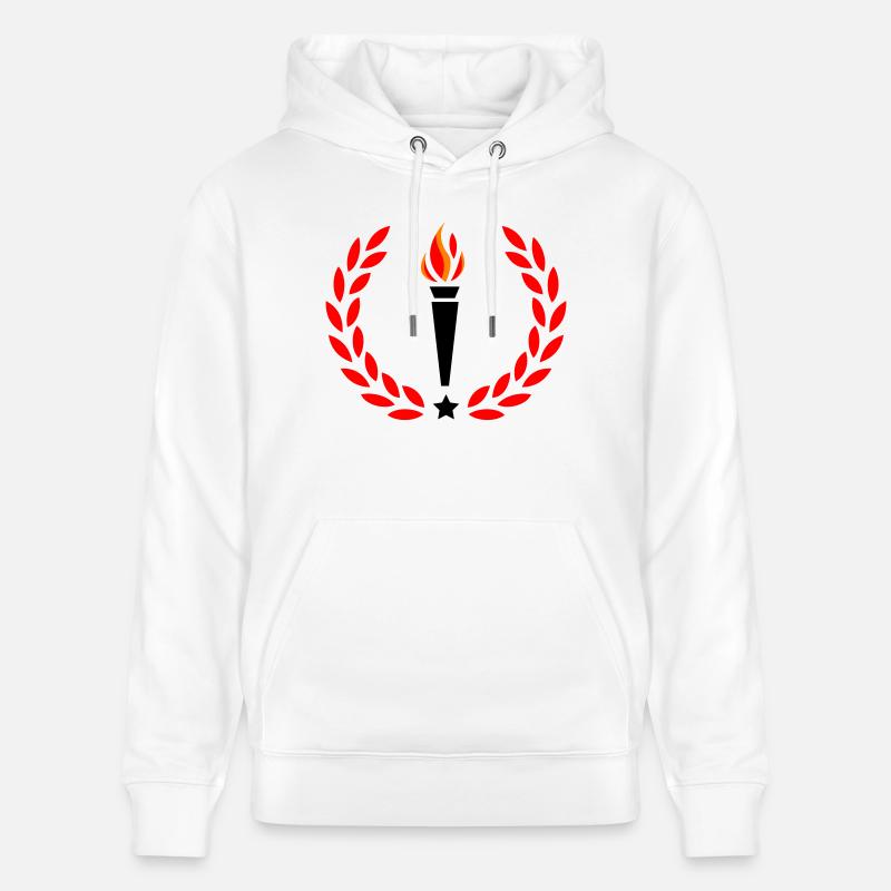Torche de feu - Sweat à capuche bio CRUISER Stanley/Stella Unisexe - blanc