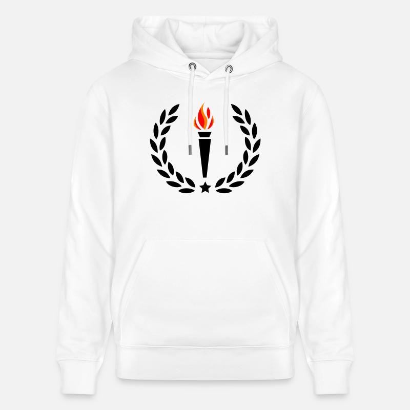 Torche de feu - Sweat à capuche bio CRUISER Stanley/Stella Unisexe - blanc