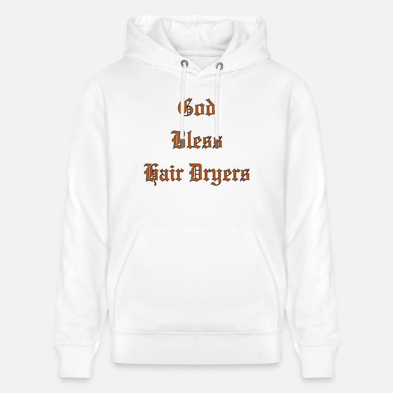 GodBlessSèche-cheveux - Sweat à capuche bio CRUISER Stanley/Stella Unisexe - blanc