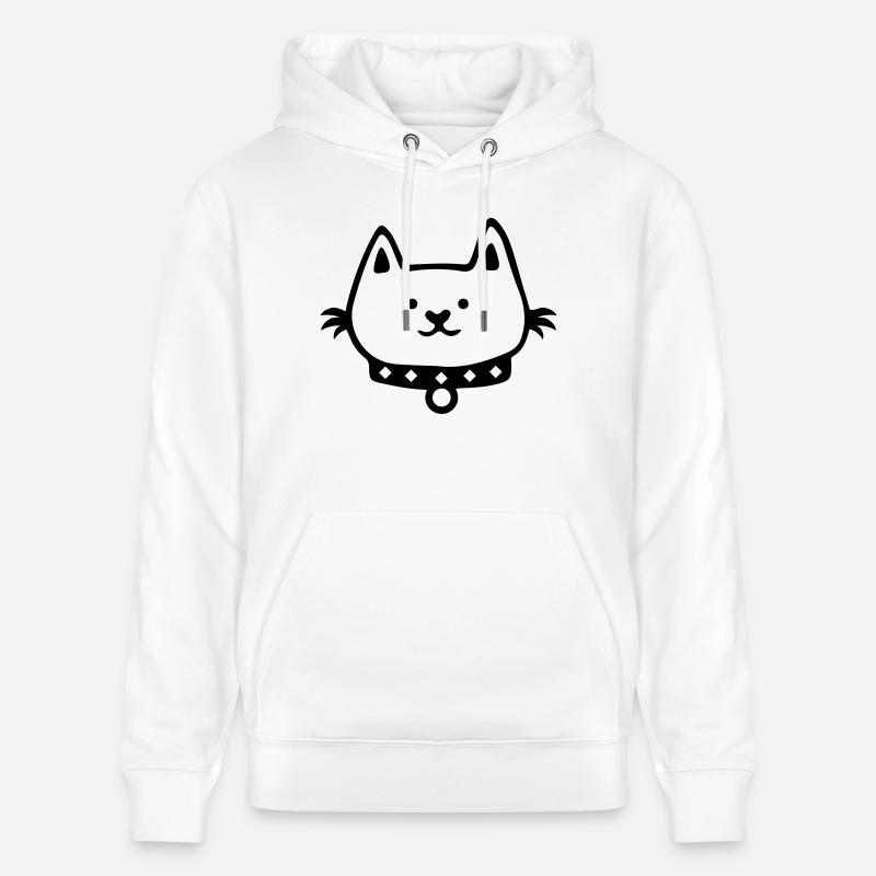 Bande dessinée Chat - Sweat à capuche bio CRUISER Stanley/Stella Unisexe - blanc