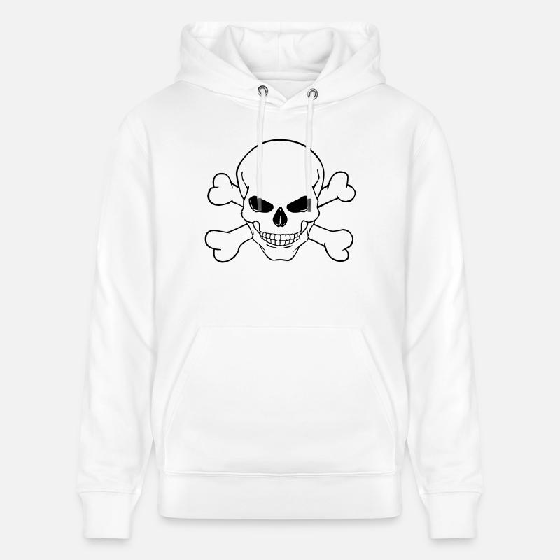 Crâne - Sweat à capuche bio CRUISER Stanley/Stella Unisexe - blanc