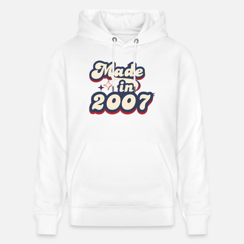 Made in 2007 retro - Sweat à capuche bio CRUISER Stanley/Stella Unisexe - blanc