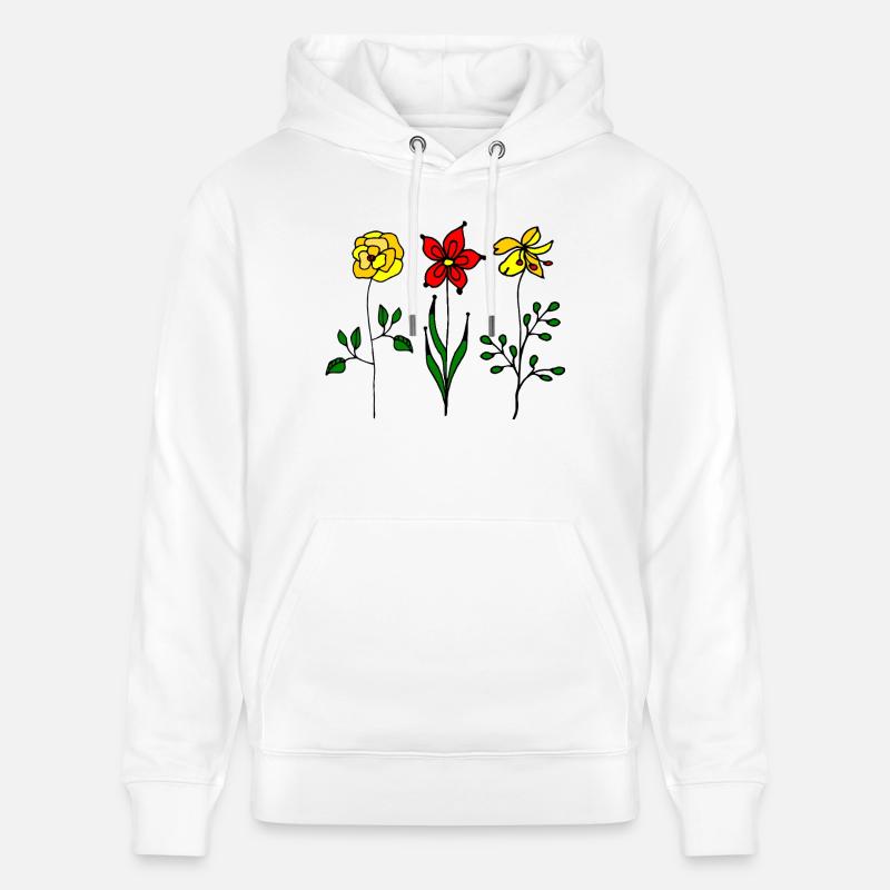 Fleur - Sweat à capuche bio CRUISER Stanley/Stella Unisexe - blanc