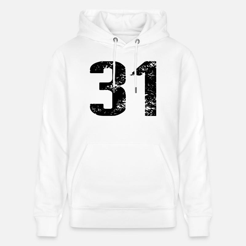 Maillot à 31 numéros - Sweat à capuche bio CRUISER Stanley/Stella Unisexe - blanc