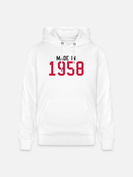 1958 - Stanley/Stella Unisex Bio-Hoodie CRUISER  - Weiß