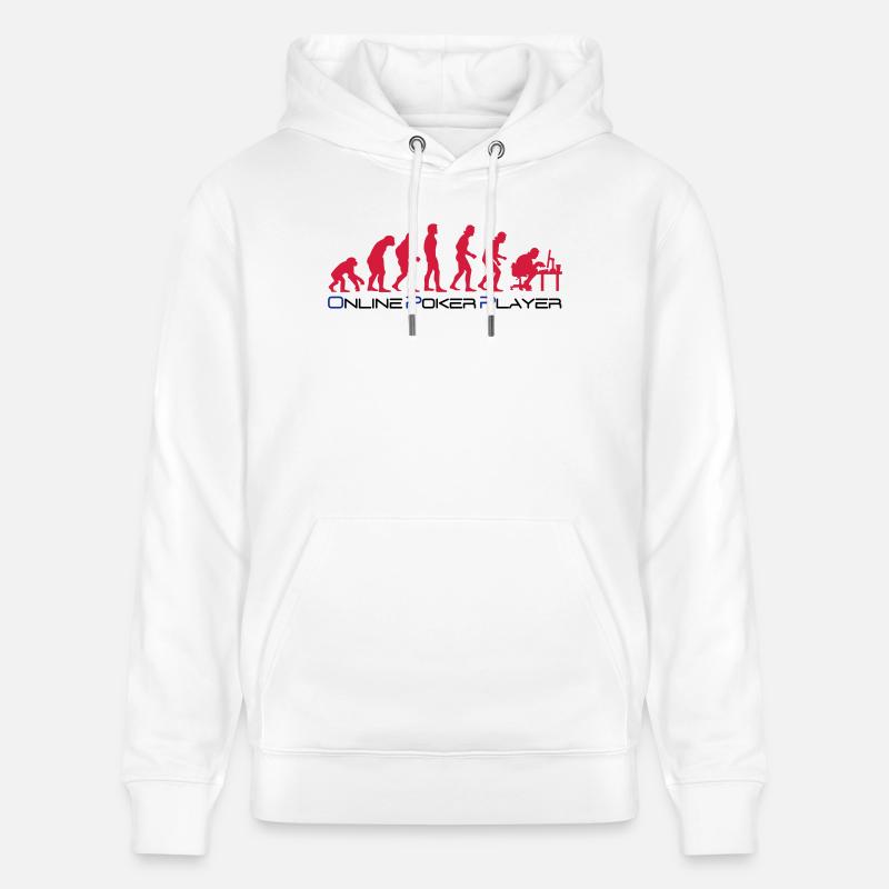 poker_evolution - Sweat à capuche bio CRUISER Stanley/Stella Unisexe - blanc