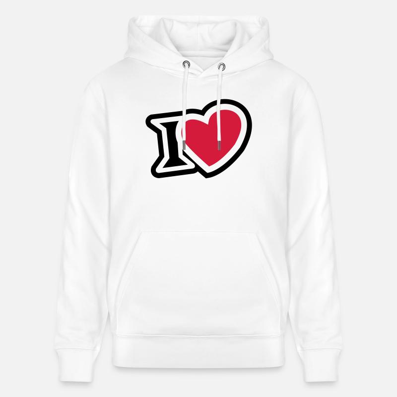 I love 2clr - Sweat à capuche bio CRUISER Stanley/Stella Unisexe - blanc
