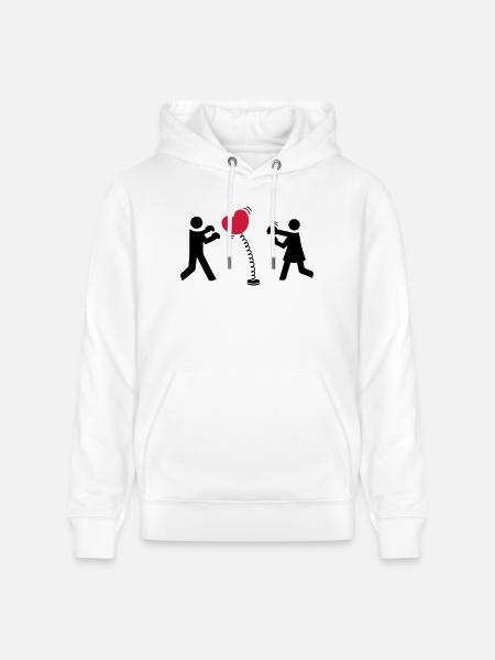 Herz boxen - Stanley/Stella Unisex Bio-Hoodie CRUISER - Weiß