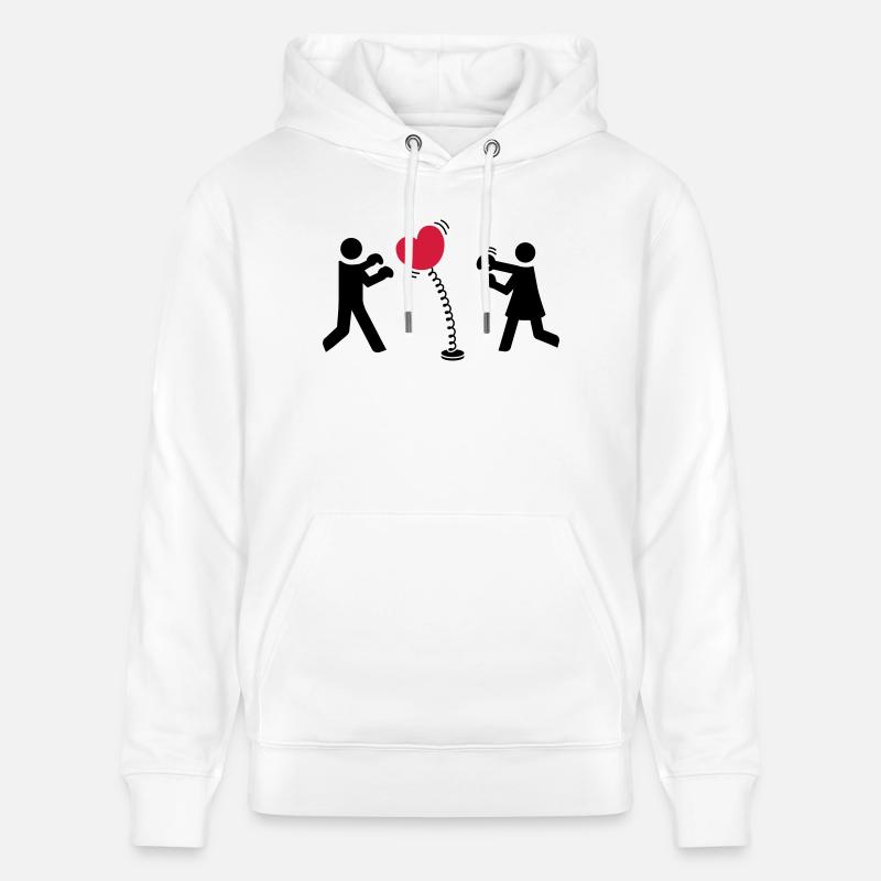 Herz boxen - Stanley/Stella Unisex Bio-Hoodie CRUISER  - Weiß