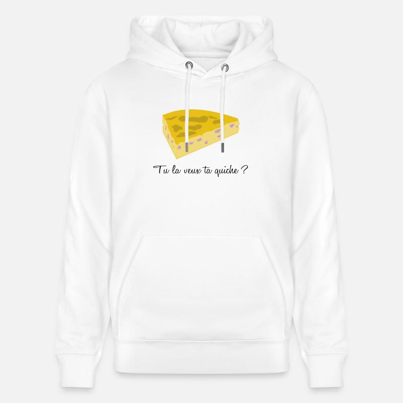 quiche lorraine - Sweat à capuche bio CRUISER Stanley/Stella Unisexe - blanc