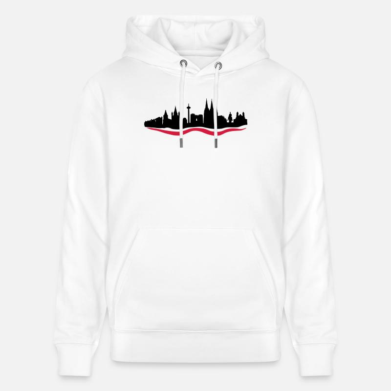 Koeln Skyline - Stanley/Stella Unisex Bio-Hoodie CRUISER  - Weiß