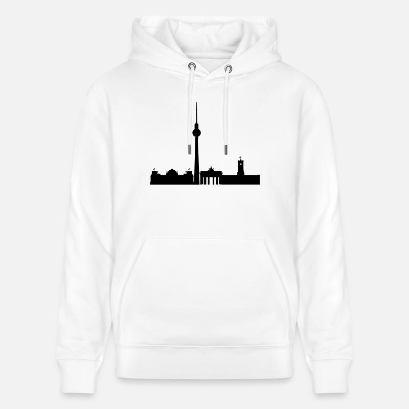 horizon de berlin - Sweat à capuche bio CRUISER Stanley/Stella Unisexe - blanc
