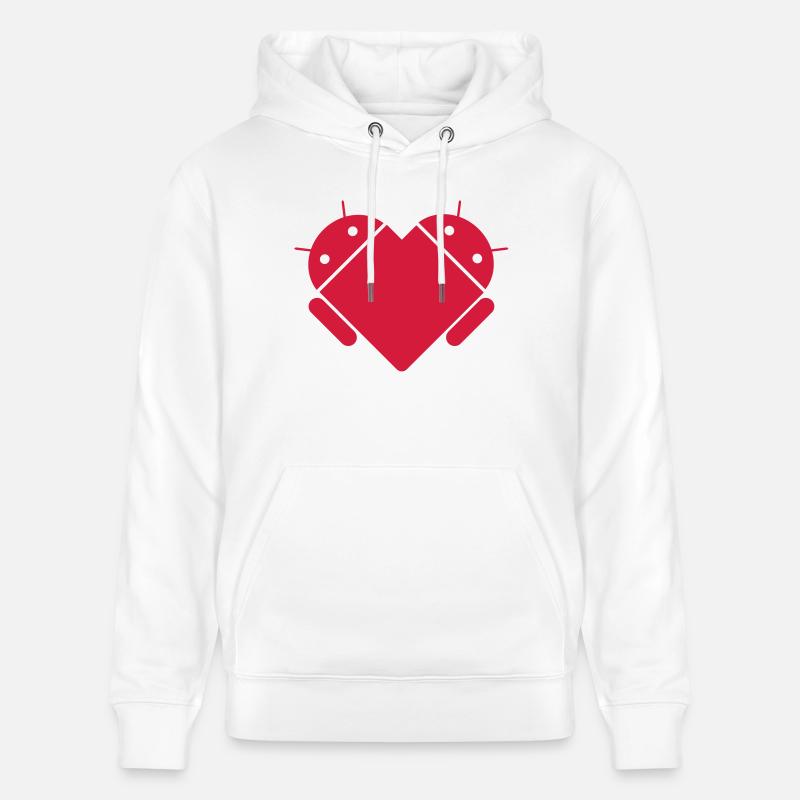 Android love - Stanley/Stella Unisex Bio-Hoodie CRUISER  - Weiß