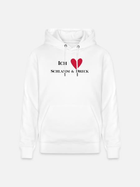 Ich liebe Schlamm & Dreck - Stanley/Stella Unisex Bio-Hoodie CRUISER  - Weiß