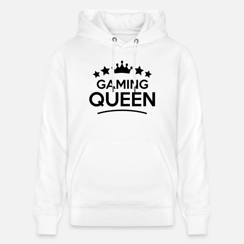 gaming queen stars - Sweat à capuche bio CRUISER Stanley/Stella Unisexe - blanc