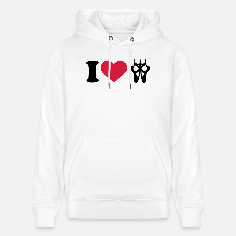 I love Ballet - Sweat à capuche bio CRUISER Stanley/Stella Unisexe - blanc