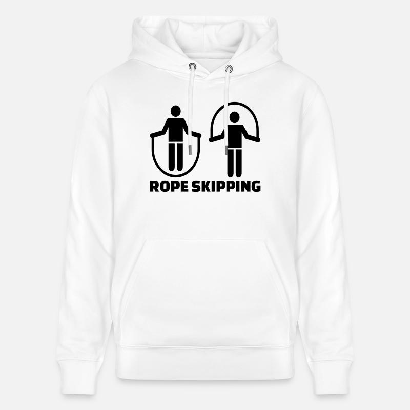 Rope skipping - Sweat à capuche bio CRUISER Stanley/Stella Unisexe - blanc
