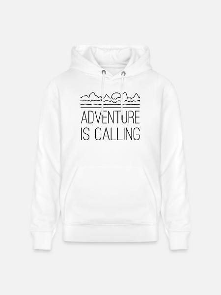 Adventure is calling - Stanley/Stella CRUISER Unisex Organic Hoodie - white