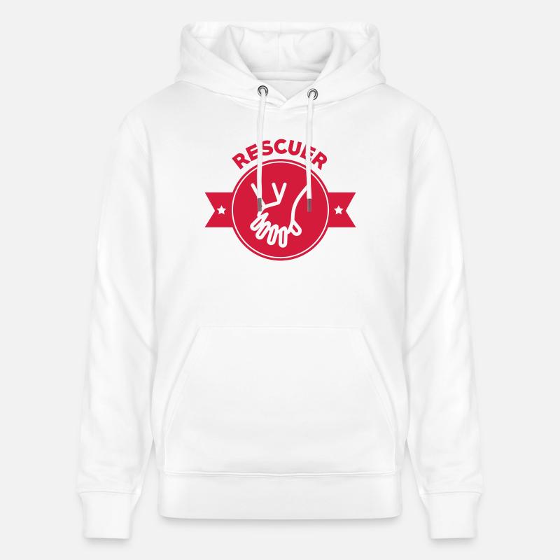 Secourisme / Secouriste / Secours / Secourir - Sweat à capuche bio CRUISER Stanley/Stella Unisexe - blanc