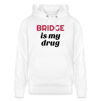 Bridge Card game Kartenspiel Jeu de cartes - Stanley/Stella CRUISER Unisex Organic Hoodie - white - Front - Alina (178cm) & Michal (187cm)