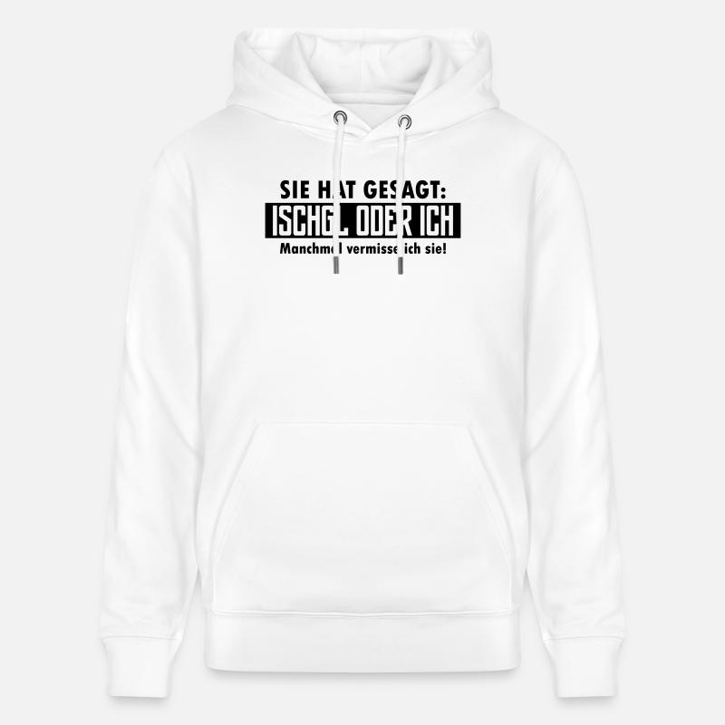 ischgl oder ich - Stanley/Stella Unisex Bio-Hoodie CRUISER  - Weiß