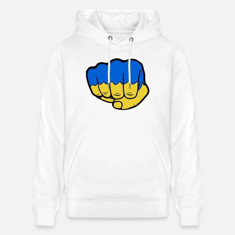Ukraine Drapeau Faust - Sweat à capuche bio CRUISER Stanley/Stella Unisexe - blanc