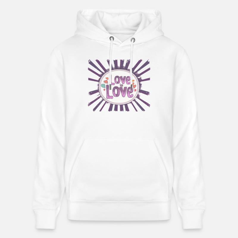 L’amour est l’amour 2 - Sweat à capuche bio CRUISER Stanley/Stella Unisexe - blanc