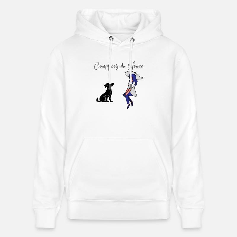 Design "complice du silence" - Sweat à capuche bio CRUISER Stanley/Stella Unisexe - blanc