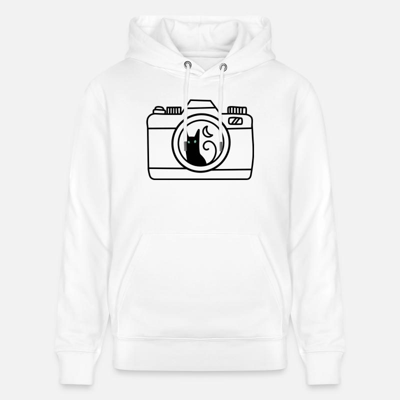 Caméra pour chat - Sweat à capuche bio CRUISER Stanley/Stella Unisexe - blanc