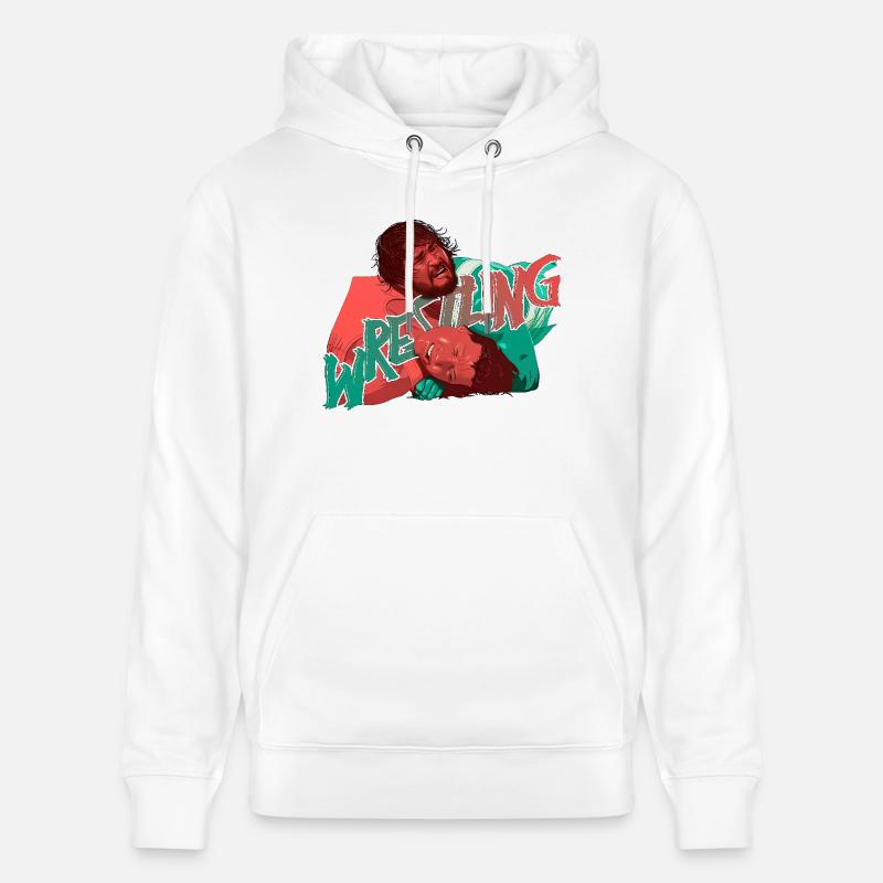 Affrontement de lutte - Sweat à capuche bio CRUISER Stanley/Stella Unisexe - blanc