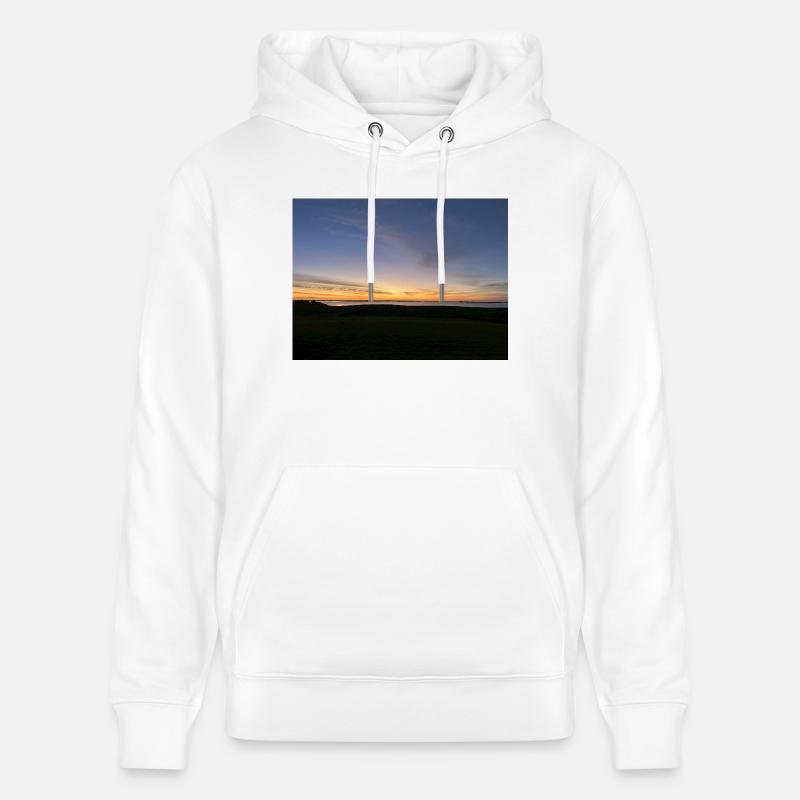 Lever du soleil - Sweat à capuche bio CRUISER Stanley/Stella Unisexe - blanc