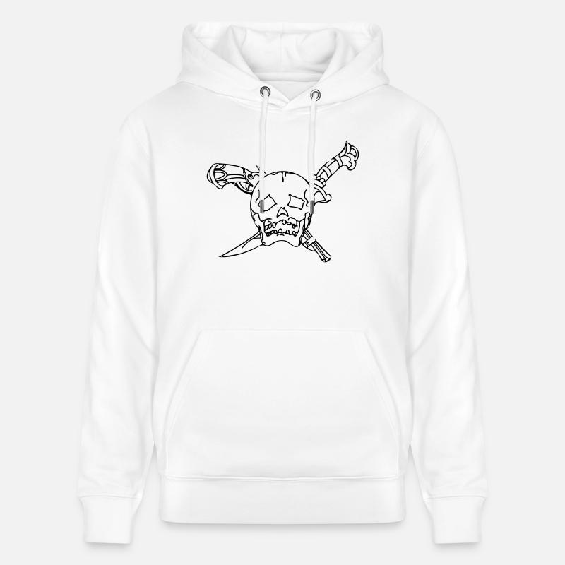 crâne - Sweat à capuche bio CRUISER Stanley/Stella Unisexe - blanc