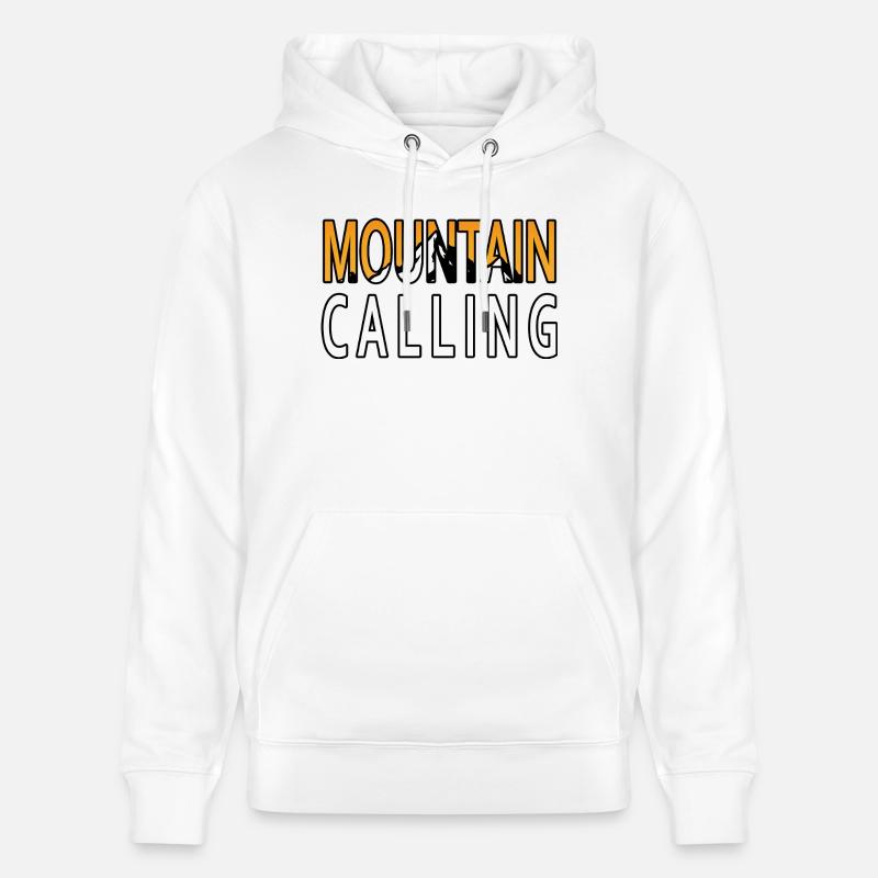 L’aventure vous attend - Mountain Calling. - Sweat à capuche bio CRUISER Stanley/Stella Unisexe - blanc