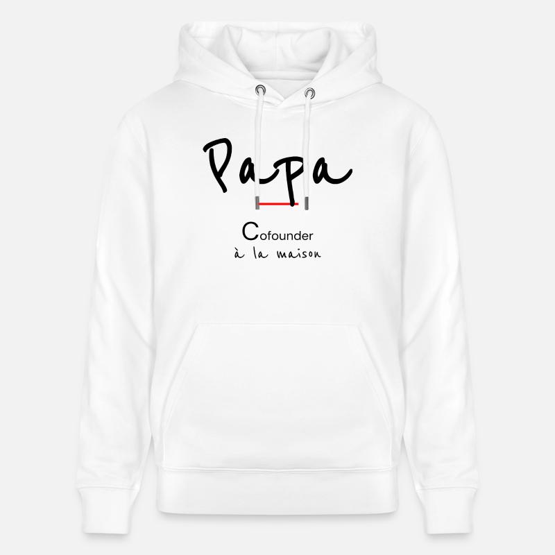 Papa - Sweat à capuche bio CRUISER Stanley/Stella Unisexe - blanc