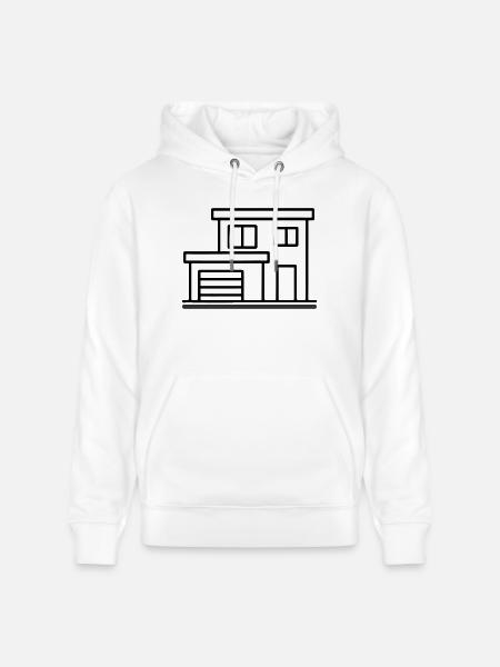 Maison Moderne Maison Construction - Sweat à capuche bio CRUISER Stanley/Stella Unisexe - blanc