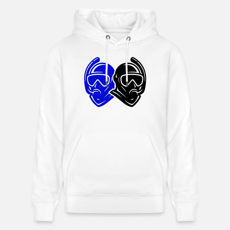 Icône du plongeur - Sweat à capuche bio CRUISER Stanley/Stella Unisexe - blanc