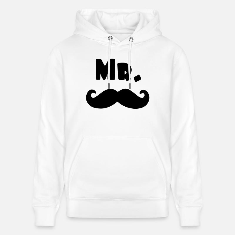 mr moustache - Sweat à capuche bio CRUISER Stanley/Stella Unisexe - blanc