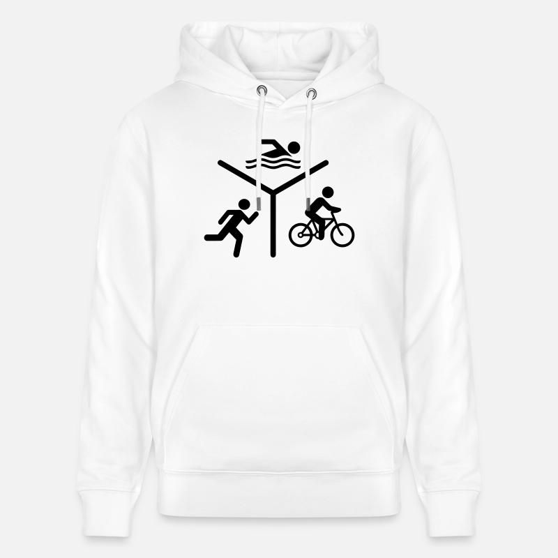 Silhouette de Triathlon - Sweat à capuche bio CRUISER Stanley/Stella Unisexe - blanc