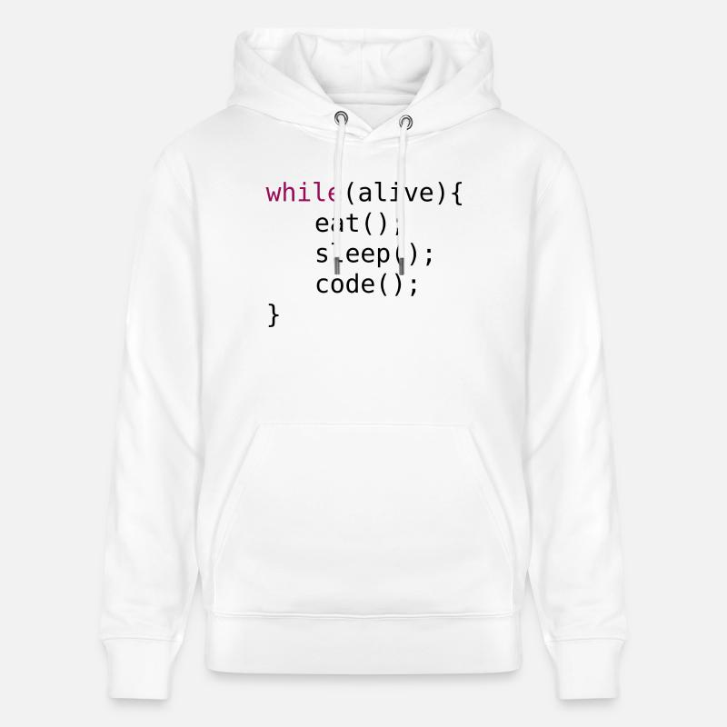 Lustiger Code Quellcode - Stanley/Stella Unisex Bio-Hoodie CRUISER  - Weiß