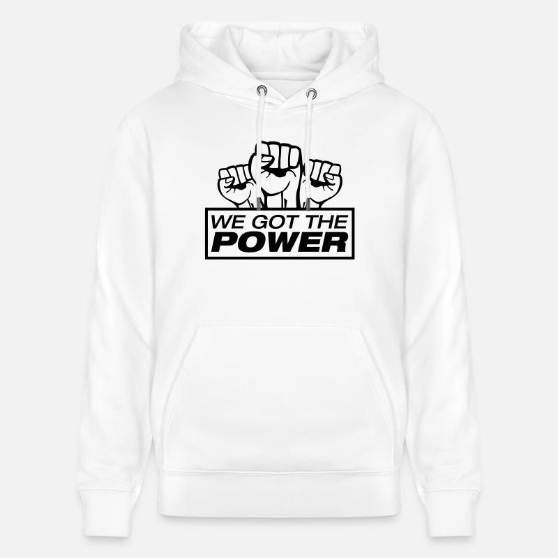 we_got_the_power_c1 - Sweat à capuche bio CRUISER Stanley/Stella Unisexe - blanc